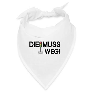 Die Ampel muss Weg - Bandana - Weiß - Vorne