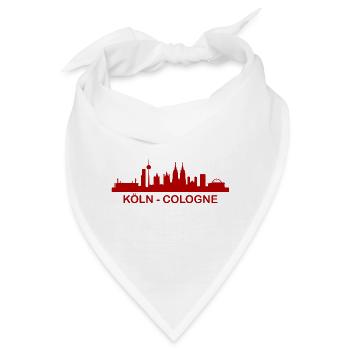 Köln Skyline Cologne Germany - Bandana - Weiß - Vorne