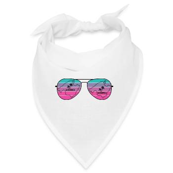 Sonnenbrille mit Landkarte von der Insel Mallorca - Bandana - Weiß - Vorne