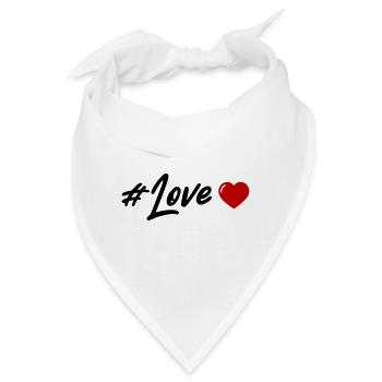 Liebe Herz - Bandana - Weiß - Vorne