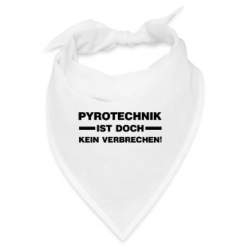 Pyrotechnik ist doch kein Verbrechen Feuerwerk - Bandana - Weiß - Vorne