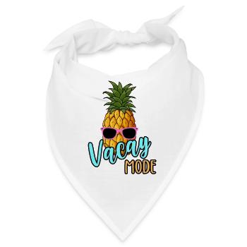 Vacay Mode Ananas &; Sonnenbrille Sommerurlaub - Bandana - Weiß - Vorne