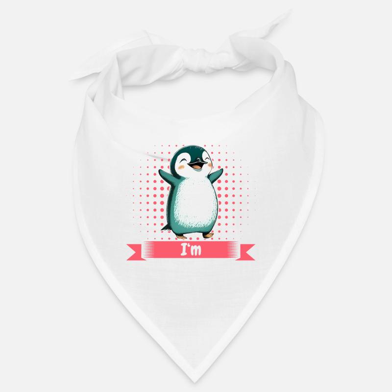 Pinguin Pinguine Tier - Bandana - Weiß