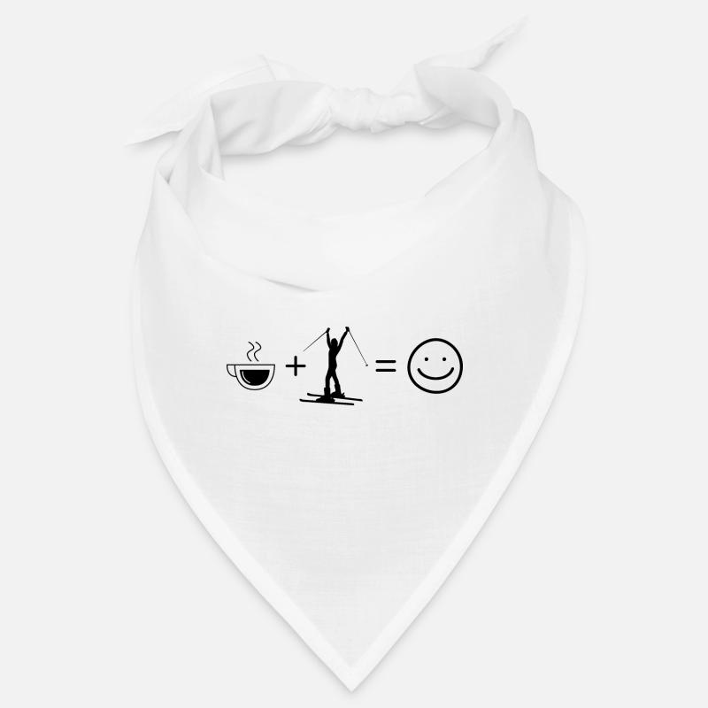Coffee Smile Face and Skiing 1 - Bandana