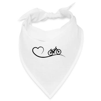 Herz und ebike - - Bandana - Weiß - Vorne