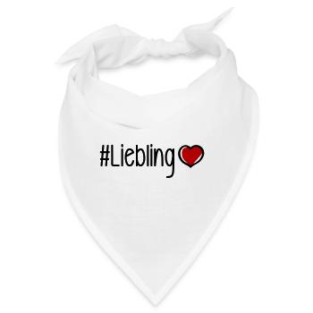 Liebling Herz - Bandana - Weiß - Vorne