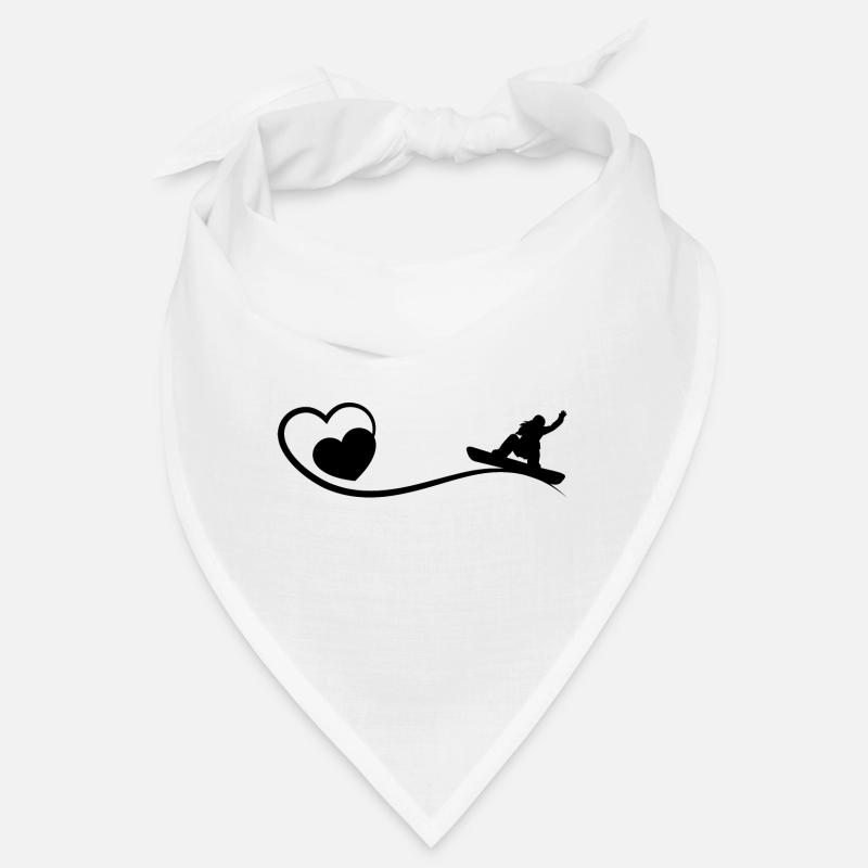 Herz und Snowboarden - Bandana