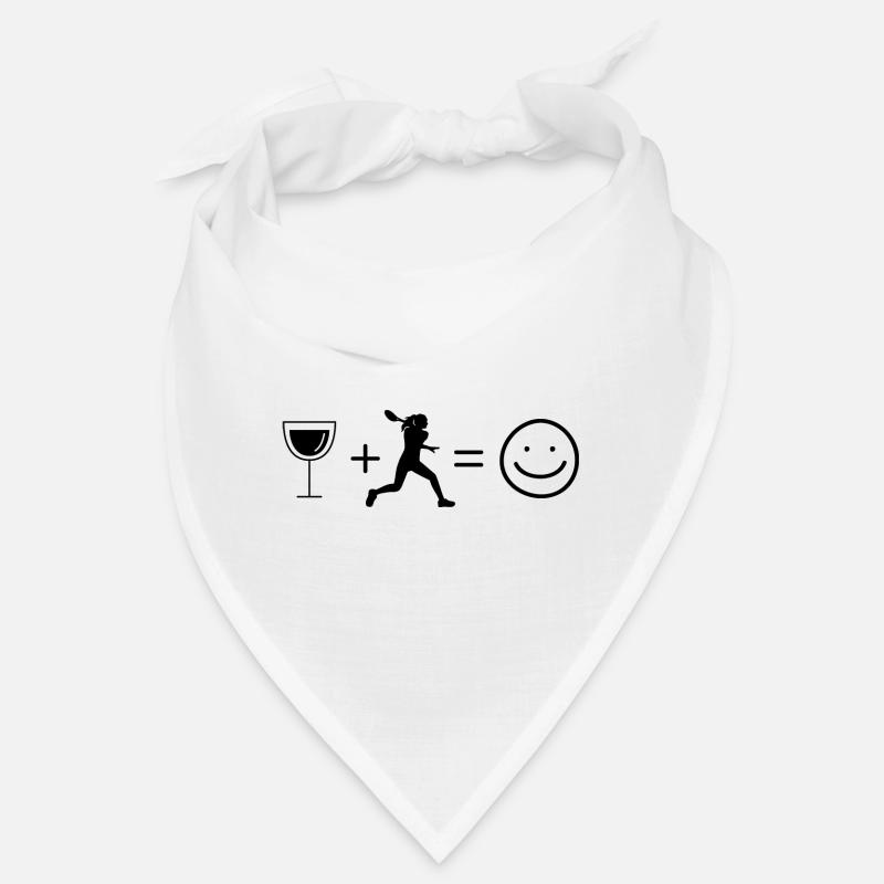 Wine Smile Face and Tennis 1 - Bandana