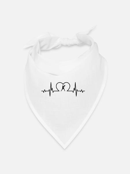 Heartbeat Heart et Tennis 1 - - Bandana - blanc - Devant