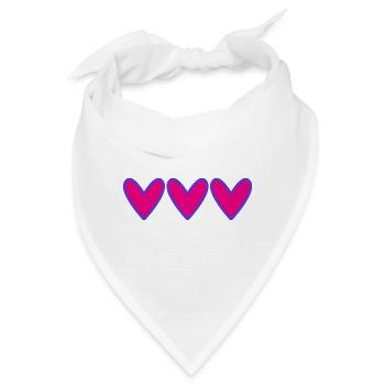 HERZ. VIELEN DANK. GELIEBTE. MEISTER. DANKE HERRIN. - Bandana - Weiß - Vorne