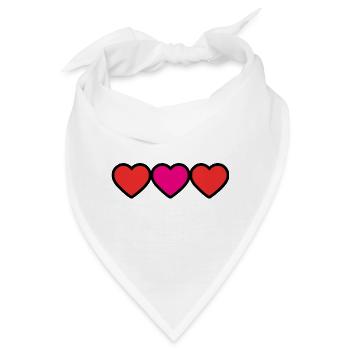 HERZ. VIELEN DANK. GELIEBTE. MEISTER. DANKE HERRIN. - Bandana - Weiß - Vorne