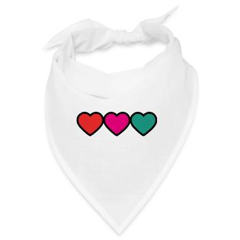 VIELEN DANK. GELIEBTE. MEISTER. HERZ. DANKE HERRIN. - Bandana - Weiß - Vorne