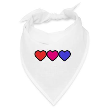 HERZ. VIELEN DANK. GELIEBTE. MEISTER. DANKE HERRIN. - Bandana - Weiß - Vorne
