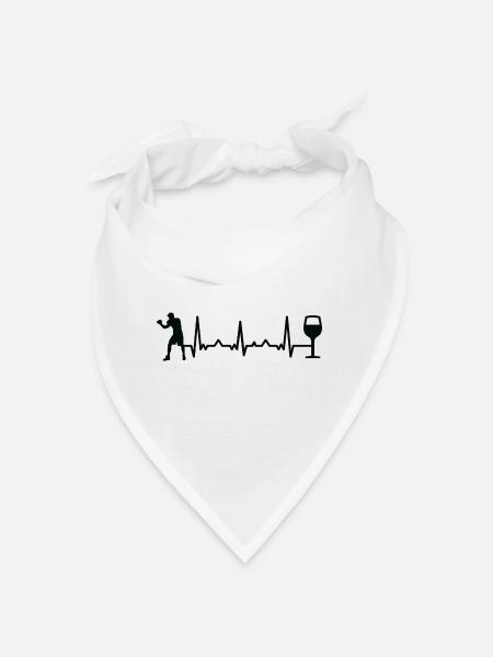 Boîtes à vin Heartbeat - BO - Bandana - blanc - Devant