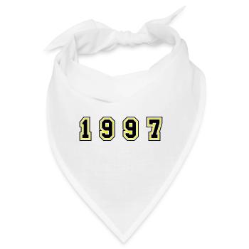 1997 Jahr Zahl - Bandana - Weiß - Vorne