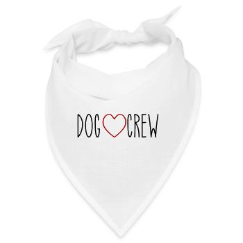 Dog Crew Herz - Bandana - Weiß - Vorne