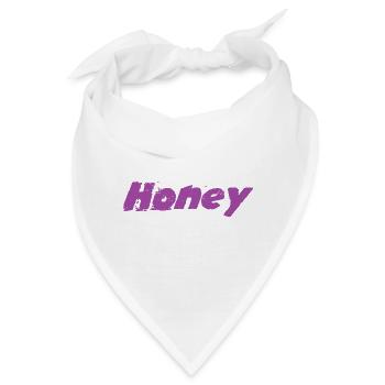 Honey Lebendige Honigbienenschwarm Illustration - Bandana - Weiß - Vorne