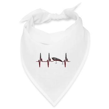 Herzschlag Wobbler - Raubfisch Angeln - Bandana - Weiß - Vorne