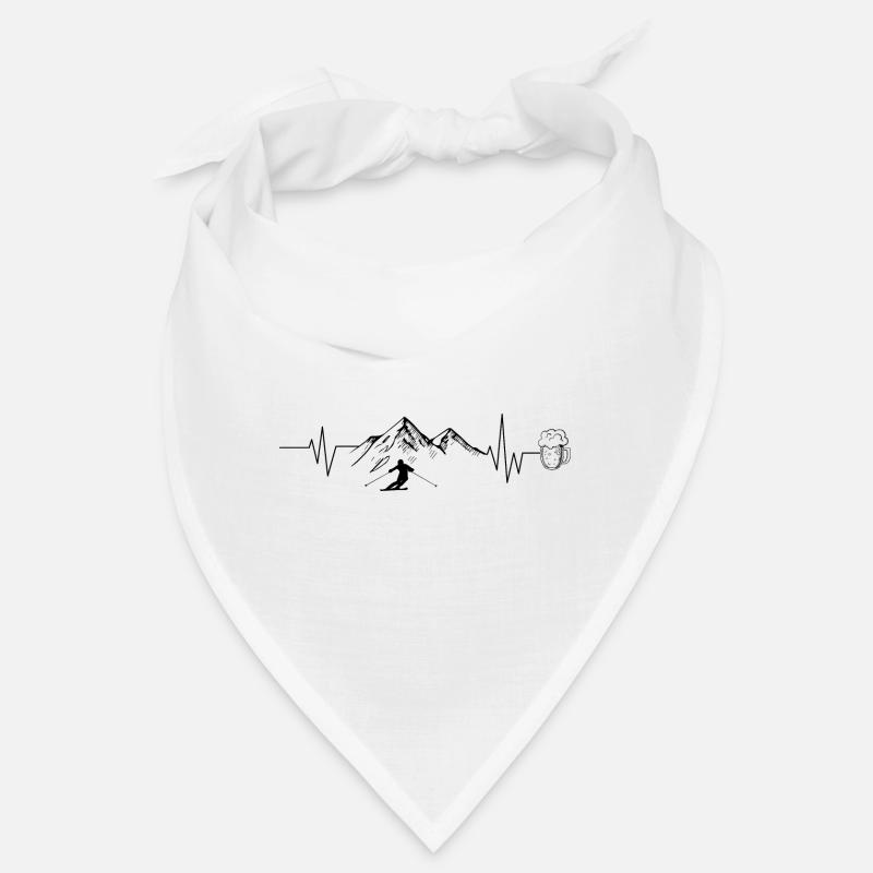 Herzschlag Berge, Bier und Ski - (S.K) Bandana