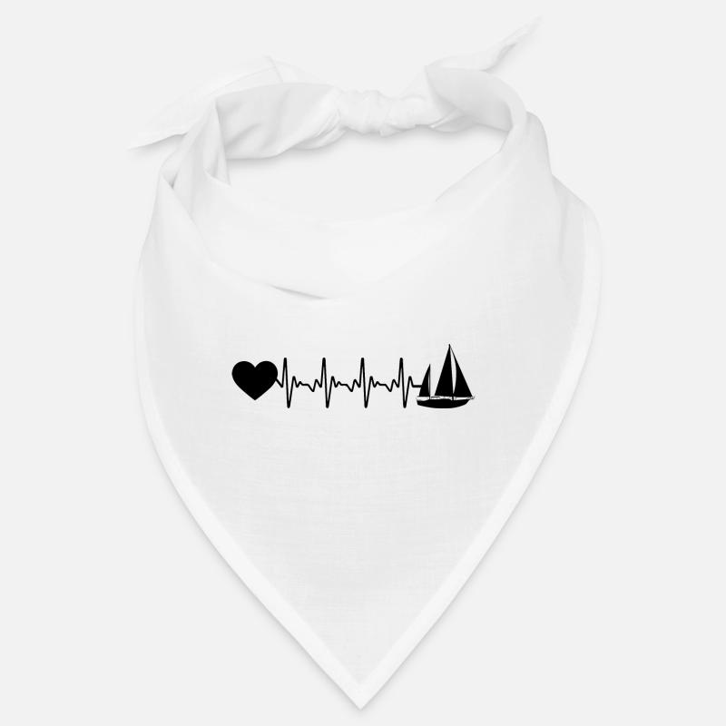 Herzschlagherz und Segelboot - Bandana