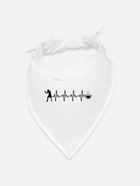Kaffee-Heartbeat-Boxen - Bo - Bandana - Weiß - Vorne