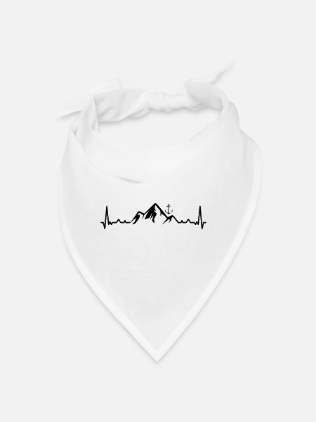 Heartbeat-Berg- und Segelboot - - Bandana - Weiß - Vorne