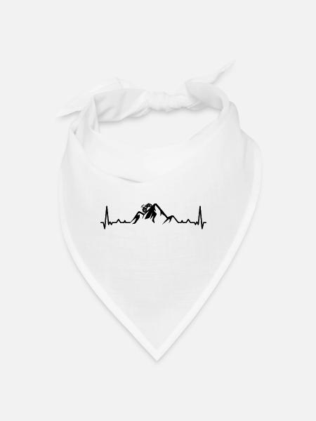 Heartbeat Mountain and Agriculture - - Bandana - white - Front