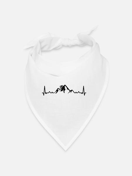 Herzschlagberg et tracteur - - Bandana - blanc - Devant