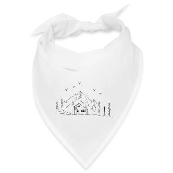 Berghütte - Bandana - Weiß - Vorne