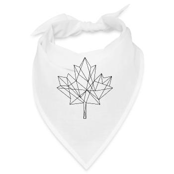 Ahornblatt - Bandana - Weiß - Vorne