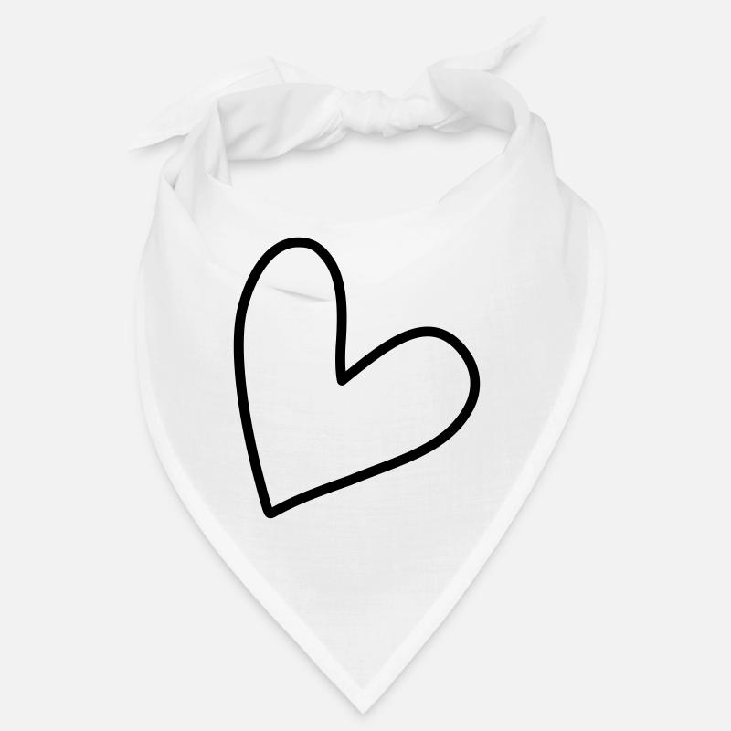 Symbole de cœur simple - Bandana - blanc