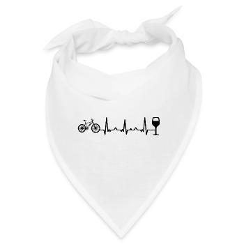 Heartbeat-Wein und Ebike - - Bandana - Weiß - Vorne