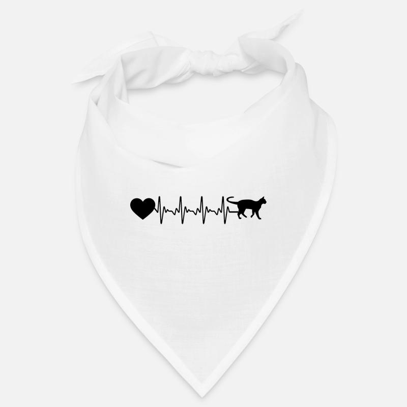 Herzschlagherz und Katze - Bandana