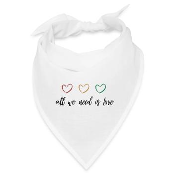 Liebe und Hoffnung - Bandana - Weiß - Vorne