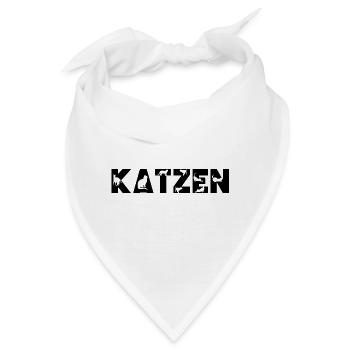 Lustige Katzen Tiere - Bandana - Weiß - Vorne