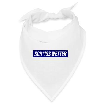 Scheiss Wetter - Bandana - Weiß - Vorne
