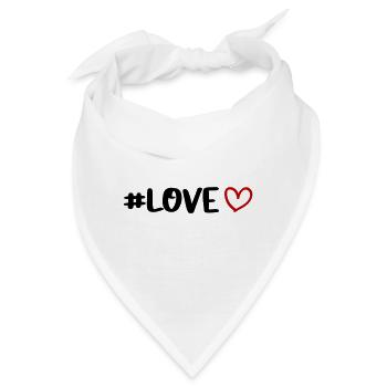 Liebe Herz - Bandana - Weiß - Vorne