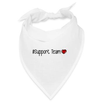 Support Team Herz - Bandana - Weiß - Vorne