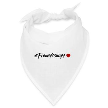 Freundschaft Herz - Bandana - Weiß - Vorne