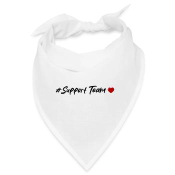 Support Team Herz - Bandana - Weiß - Vorne