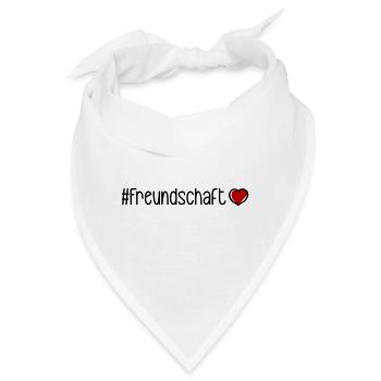 Freundschaft Herz - Bandana - Weiß - Vorne