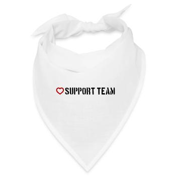Support Team Herz - Bandana - Weiß - Vorne