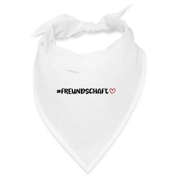 Freundschaft Herz - Bandana - Weiß - Vorne