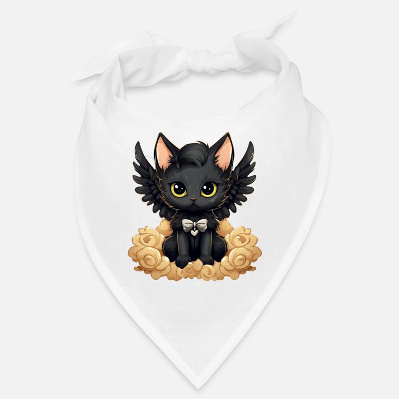 Dark Emo Gothic Angel Cat – Distinctive Bandana