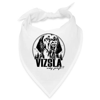 Vizsla Hund Jagdhund - Bandana - Weiß - Vorne