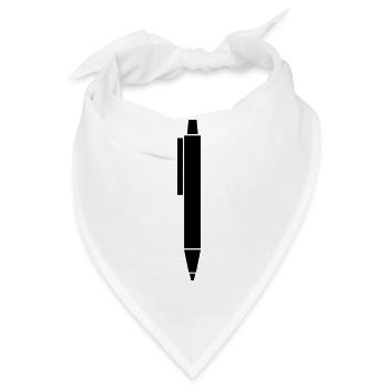 Kugelschreiber Stift Kulli Illustration - Bandana - Weiß - Vorne