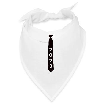 Happy New Year 2022 Krawatte Kostüm Silvester - Bandana - Weiß - Vorne
