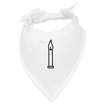 Kerze - Bandana - Weiß - Vorne