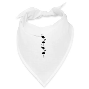 Flamingos Tiere - Bandana - Weiß - Vorne