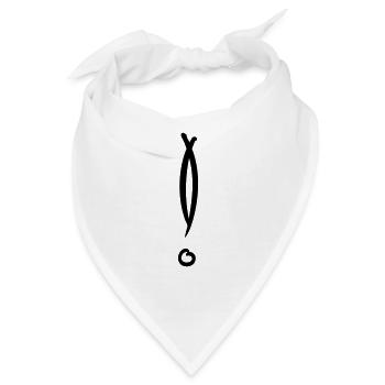 Dekoratives Ausrufezeichen. Handgezeichnet. - Bandana - Weiß - Vorne